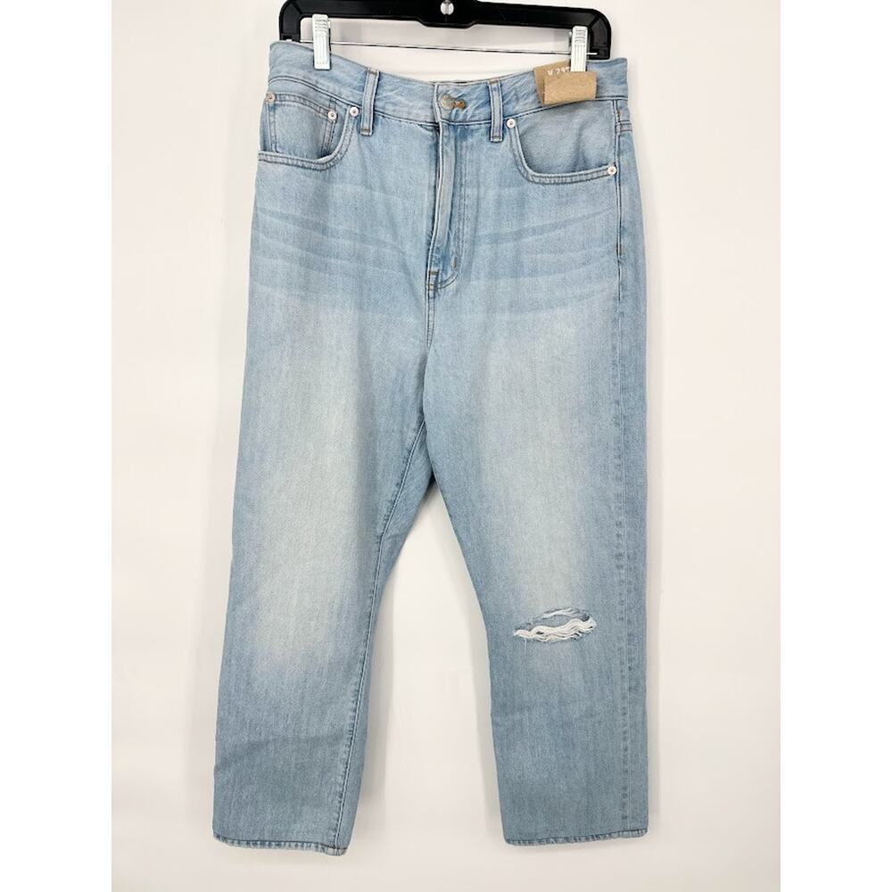 Madewell 90s Straight Crop Jean Womens Size 29‎ T Tall Light Wash Blue Denim